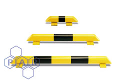 PAR Group's range of black and yellow straight collision protection bars